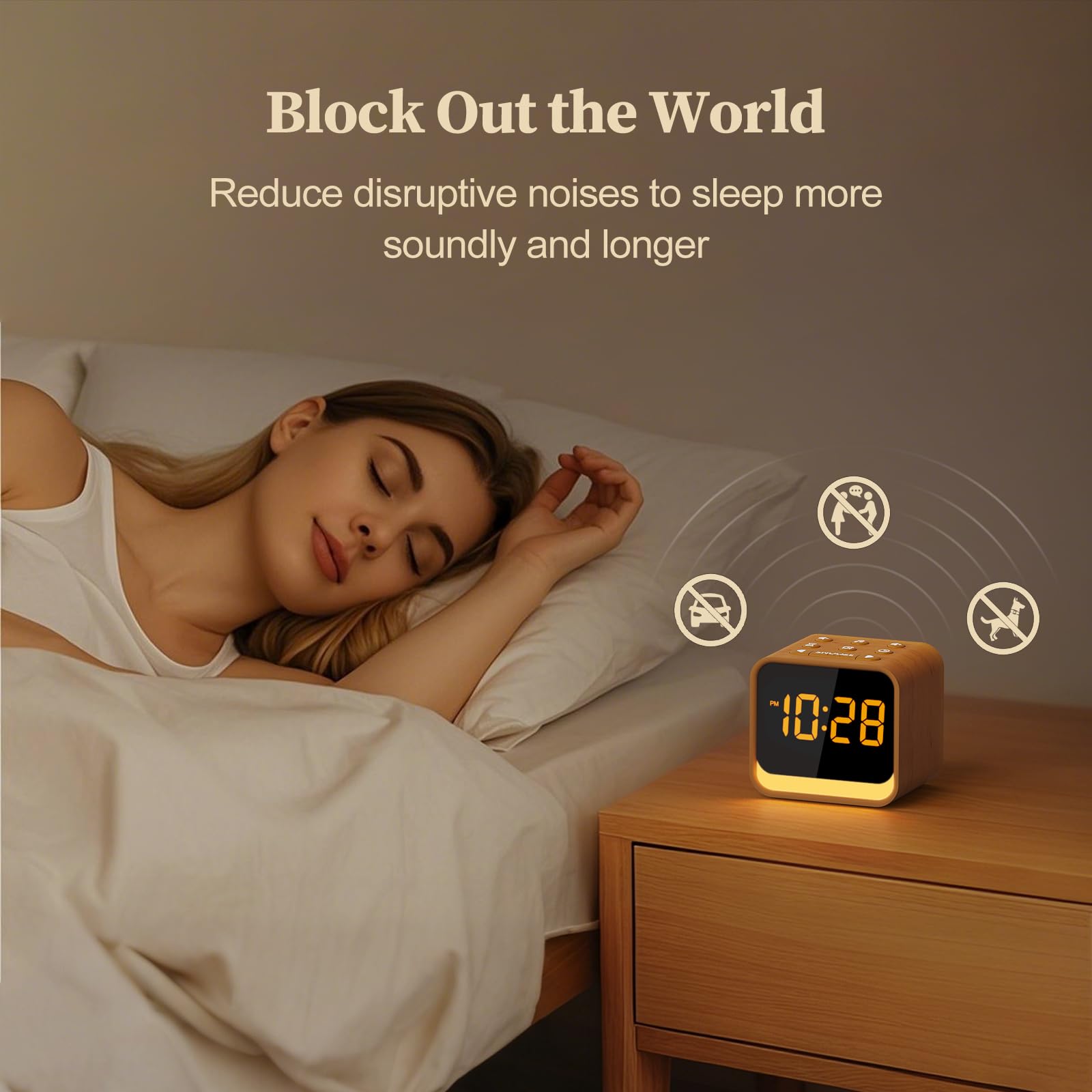 HOUSBAY reloj en mesita de noche en uso para una rutina sin teléfono