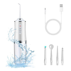 houscly vista frontal del irrigador portátil con control y depósito, limpieza fácil