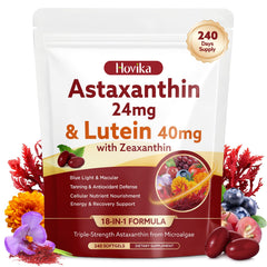 Hovika frontal del envase mostrando 240 softgels y duración de 8 meses