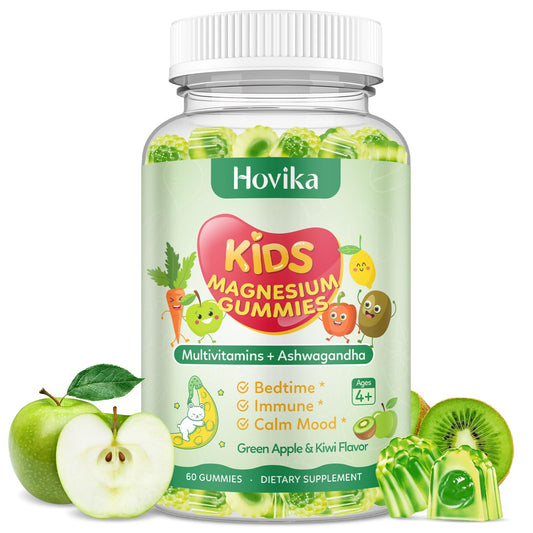 Hovika frontal del envase mostrando gominolas y beneficios para la calma