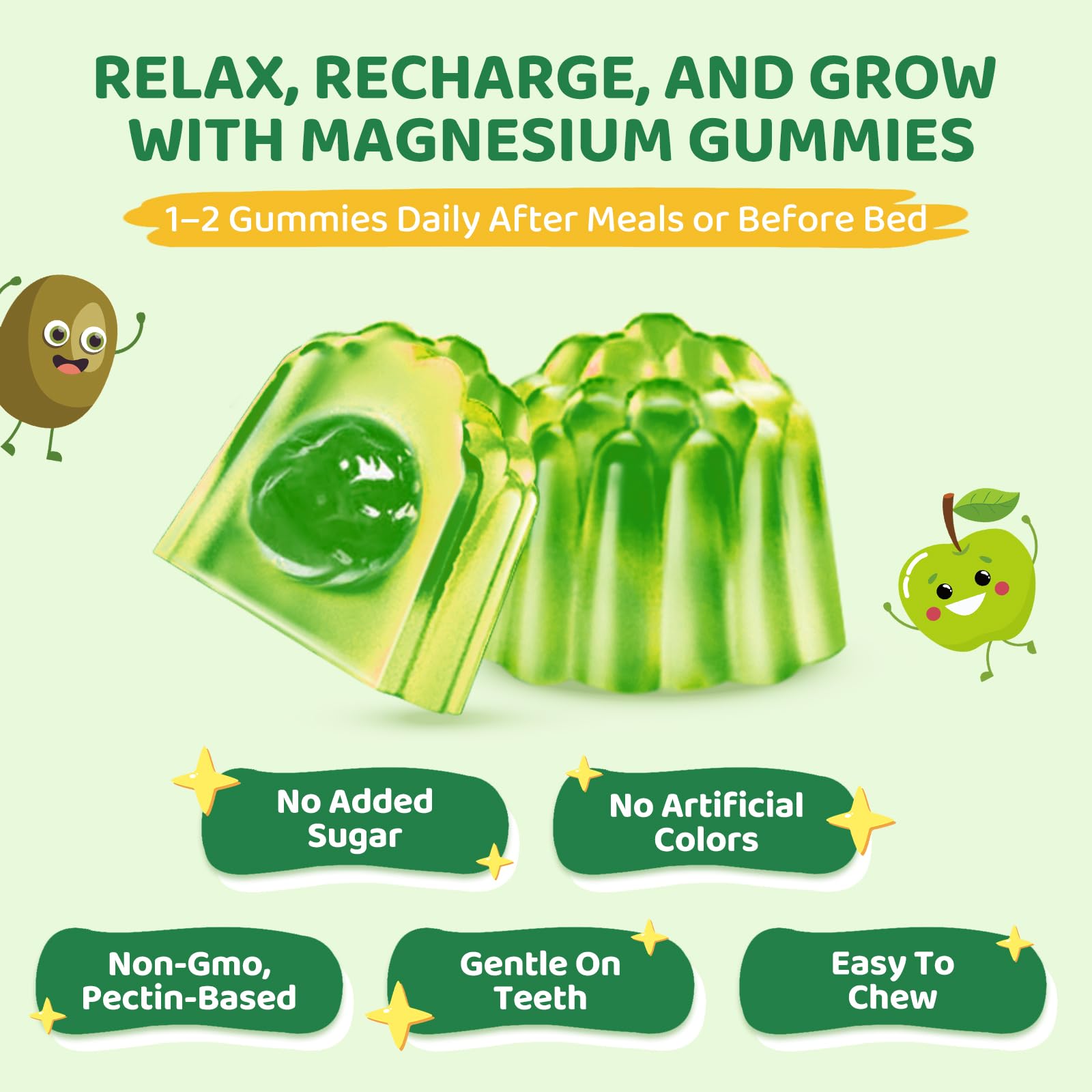 Hovika close‑up sabor manzana verde y kiwi que atrae a los niños