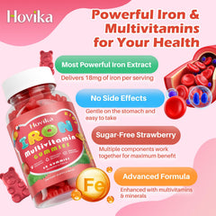 Hovika frasco abierto con gomitas visibles para uso diario conveniente