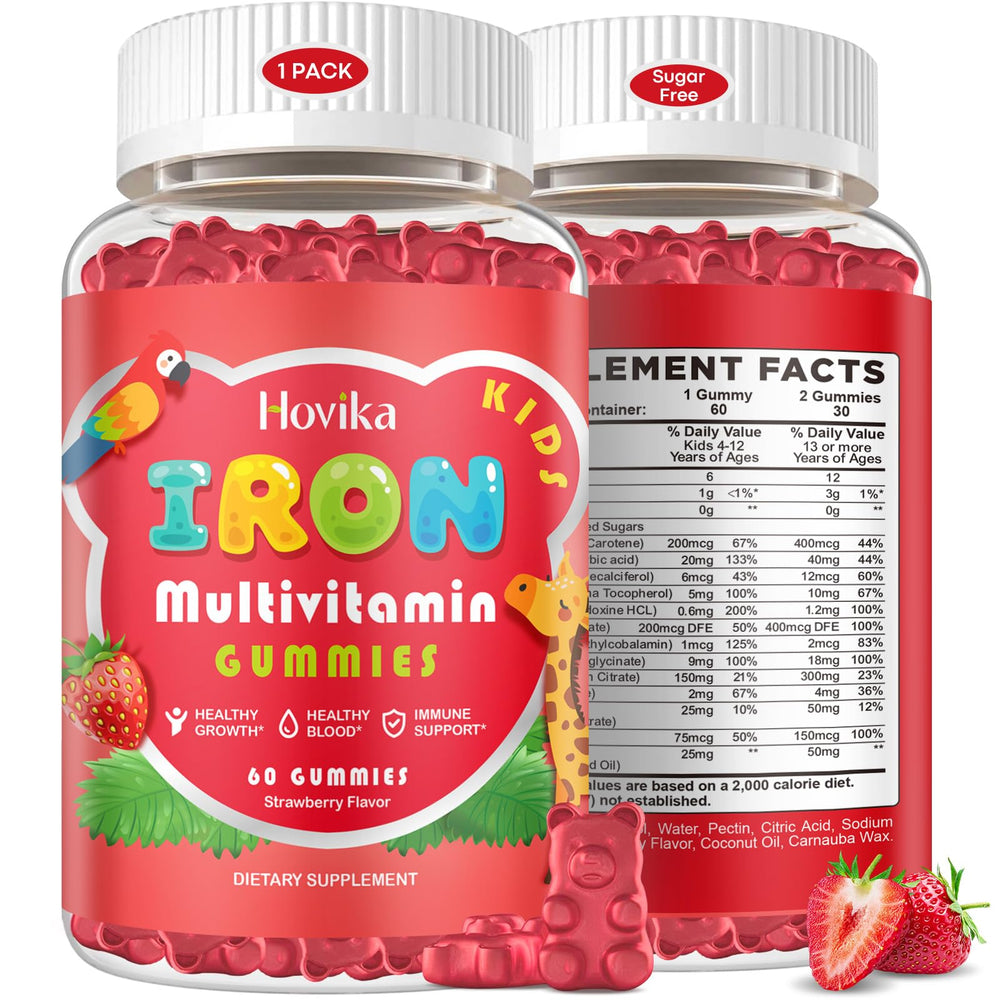 Hovika frasco frente con diseño claro y beneficio de apoyo nutricional