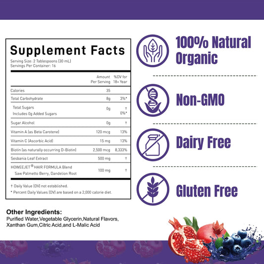 HOWEEJET detalle de la etiqueta nutricional que evidencia ingredientes clave y dosificación