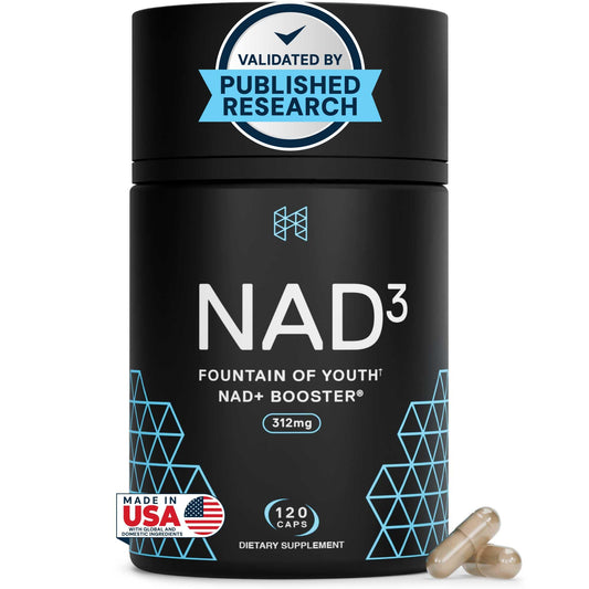 HPN NAD3 frasco frontal mostrando cantidad y marca, aporta confianza