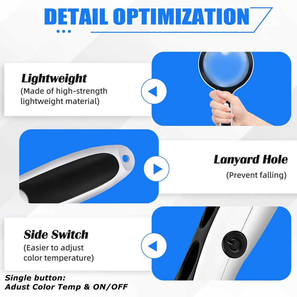 HQGZQL luces LED en tres temperaturas, ajuste ideal según preferencia