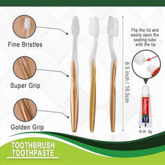 HQSLsund mango con grip dorado, agarre cómodo y control al cepillar