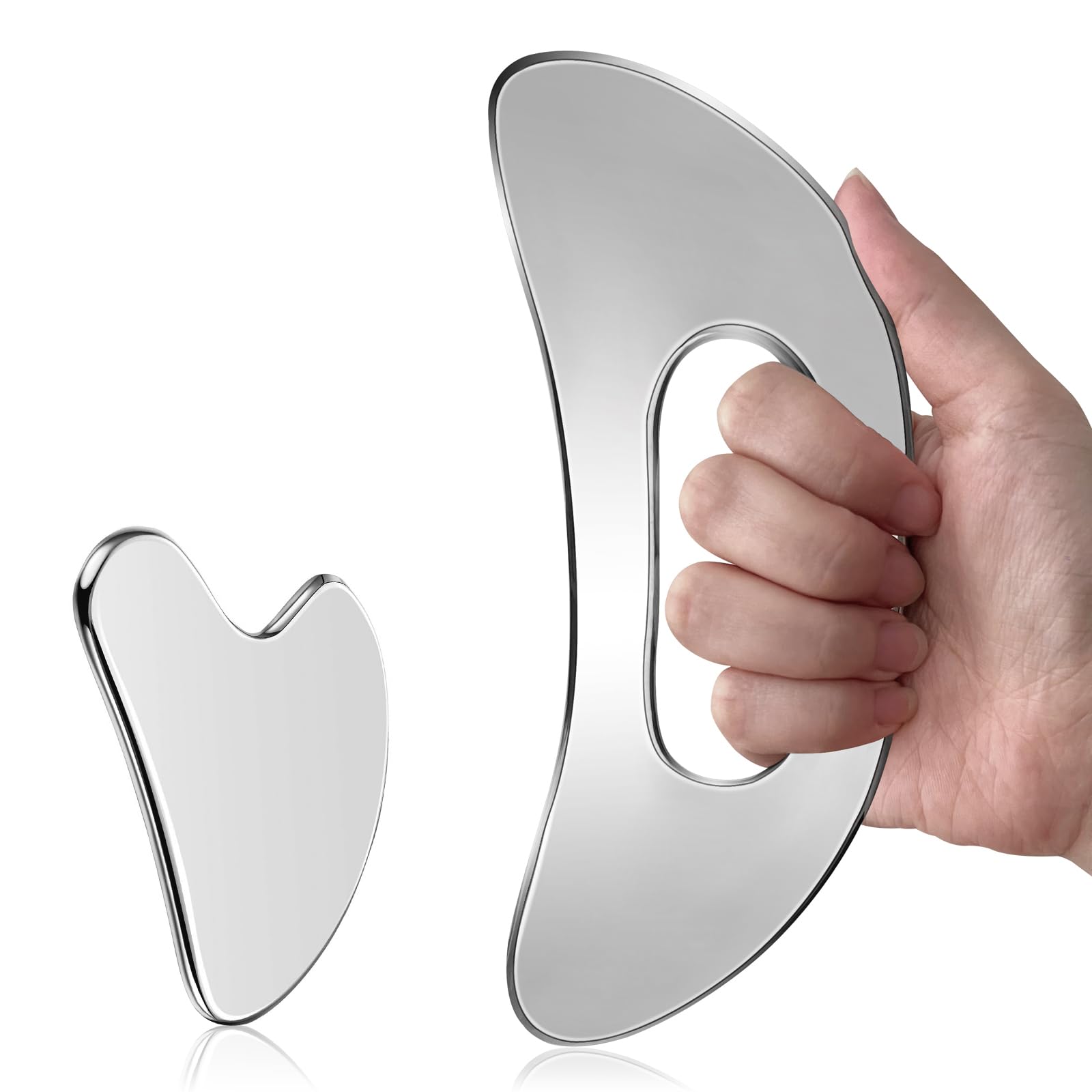 HTHLNG tabla gua sha frontal mostrando diseño y acabado, mejora la circulación