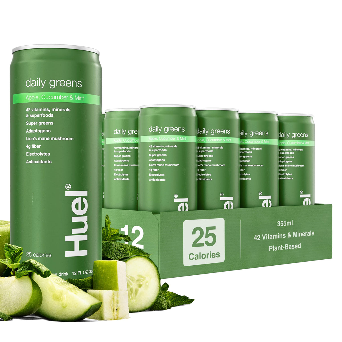 Huel botella frontal mostrando diseño y conveniencia para mañana