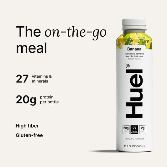 Huel enfoque en textura cremosa interior destacando consistencia saciante