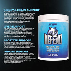 Huge Supplements defiend etiqueta ingredientes primer plano con información clave