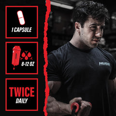 Huge Supplements etiqueta nutricional legible con información de 1000 mg por dosis