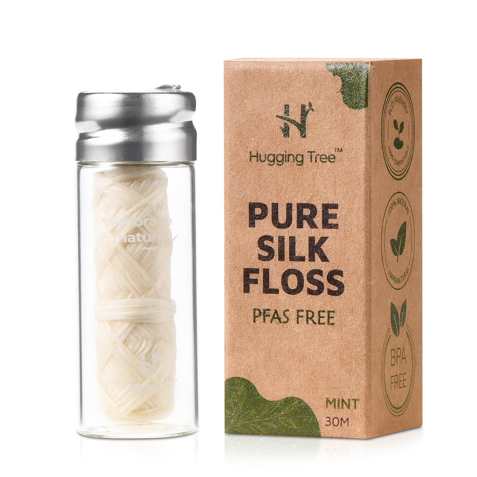 Hugging Tree dispensador de vidrio reutilizable, aspecto premium y ahorro plástico