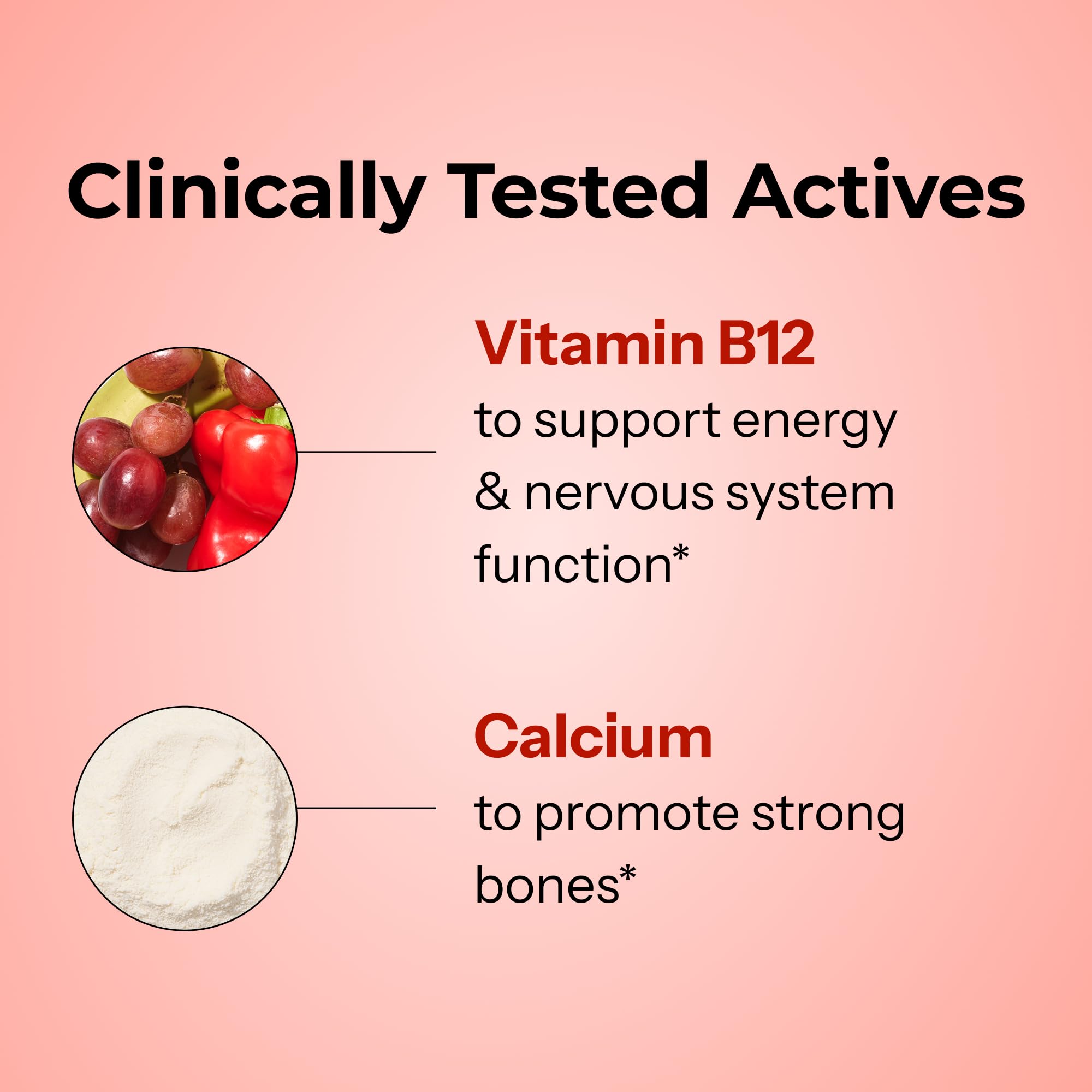 HUM B12 Turbo etiqueta nutricional mostrando ingredientes clave