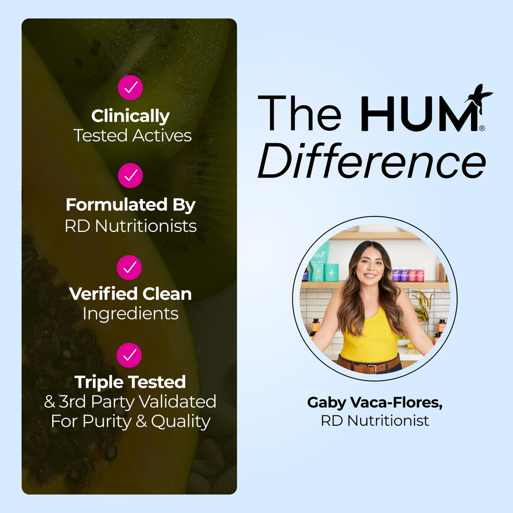 HUM Collagen Love junto a rutina facial para apoyar la piel