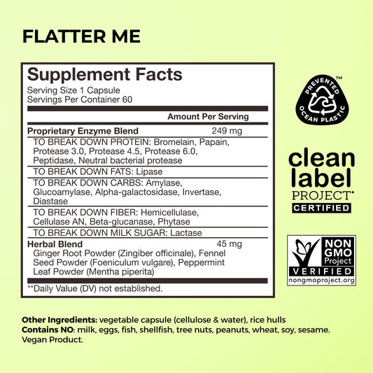 Envase de HUM Flatter Me con cápsulas para uso diario práctico