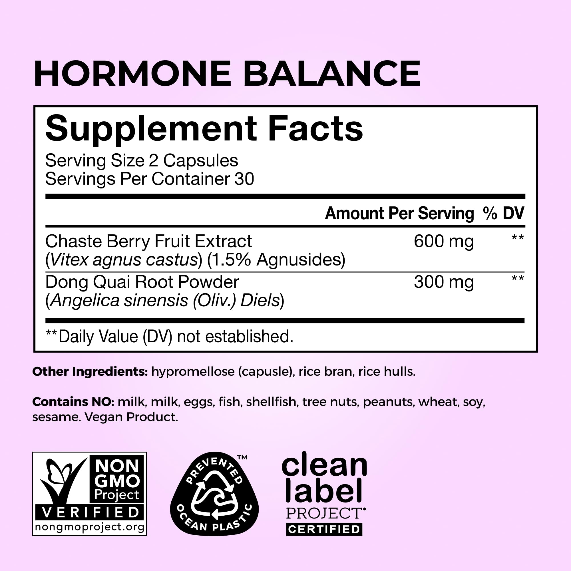 HUM Hormone Balance cápsulas en mano mostrando tamaño y facilidad