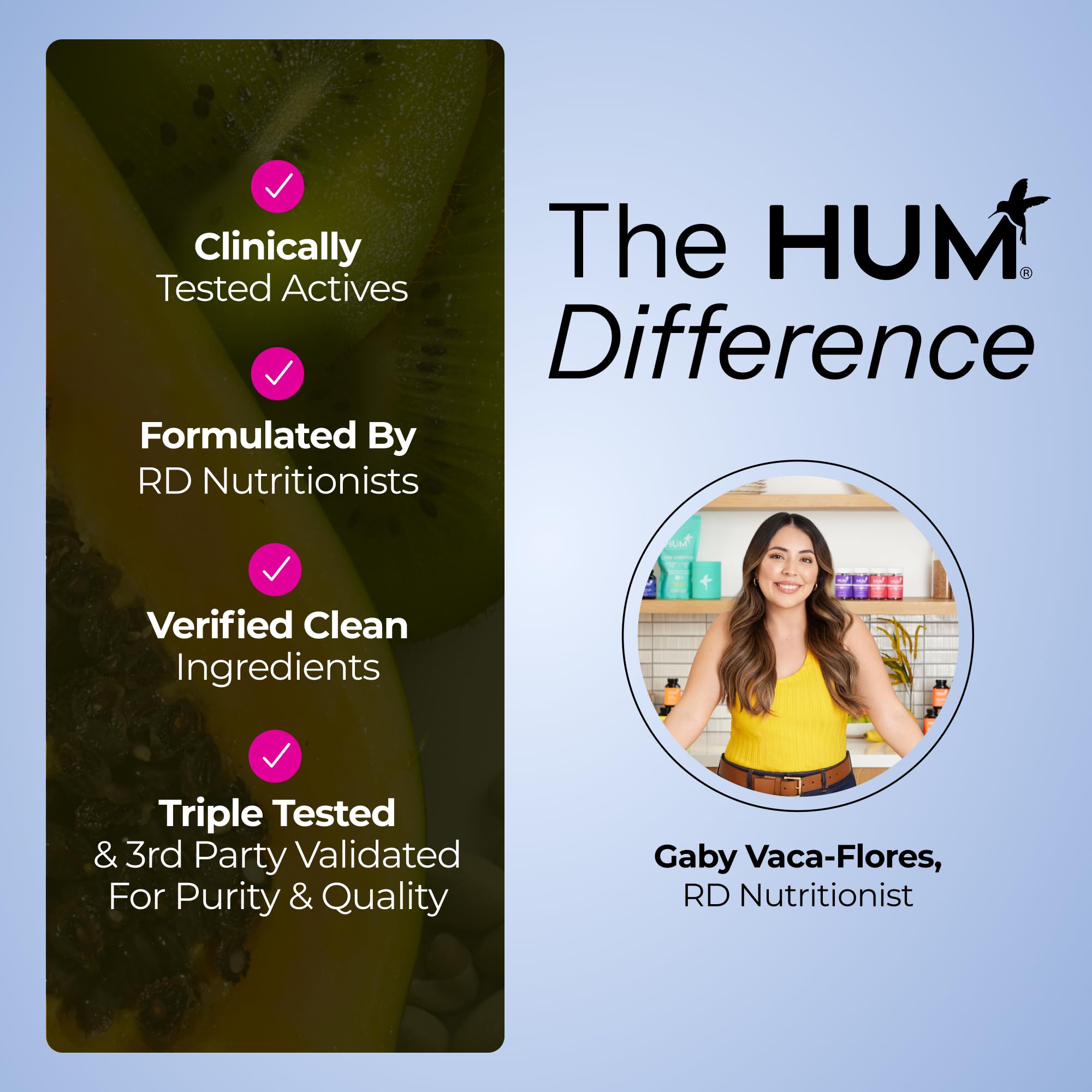 HUM Mighty Night primer plano de ceramidas destacando hidratación cutánea
