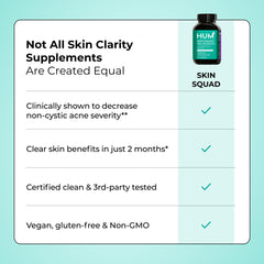HUM listado ingredientes Skin Squad, transparencia sobre cepas probióticas