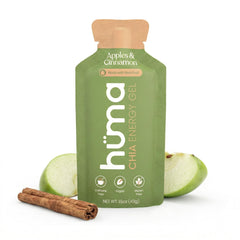 HÜMA CHIA ENERGY GEL pack frontal mostrando 12 sobres y diseño atractivo