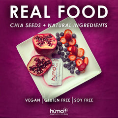 HÜMA CHIA ENERGY GEL porción en mano mostrando tamaño práctico y facilidad de uso