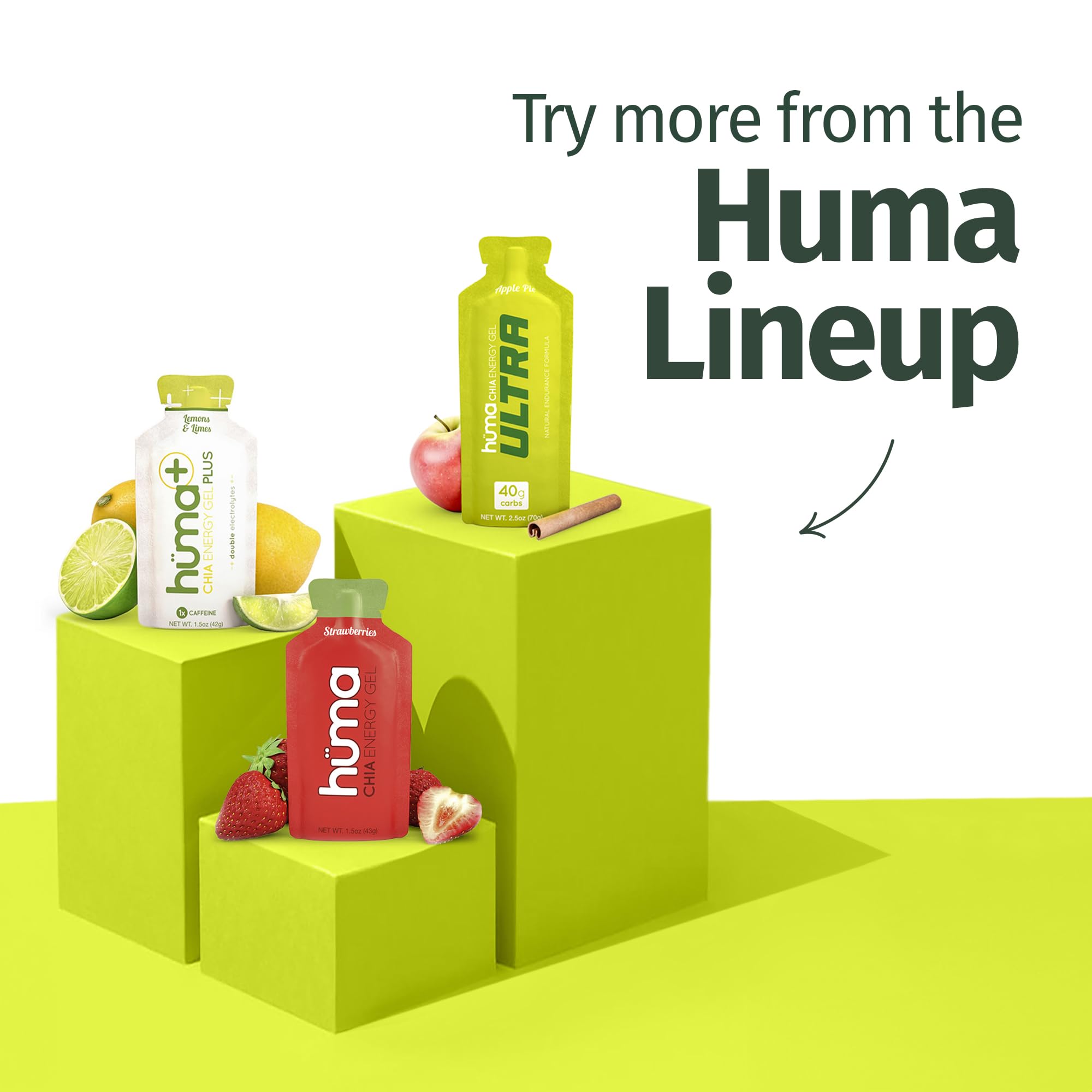 HÜMA CHIA ENERGY GEL ambientación entrenamiento con botella y mochila