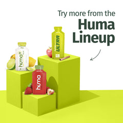 HÜMA CHIA ENERGY GEL ambientación entrenamiento con botella y mochila