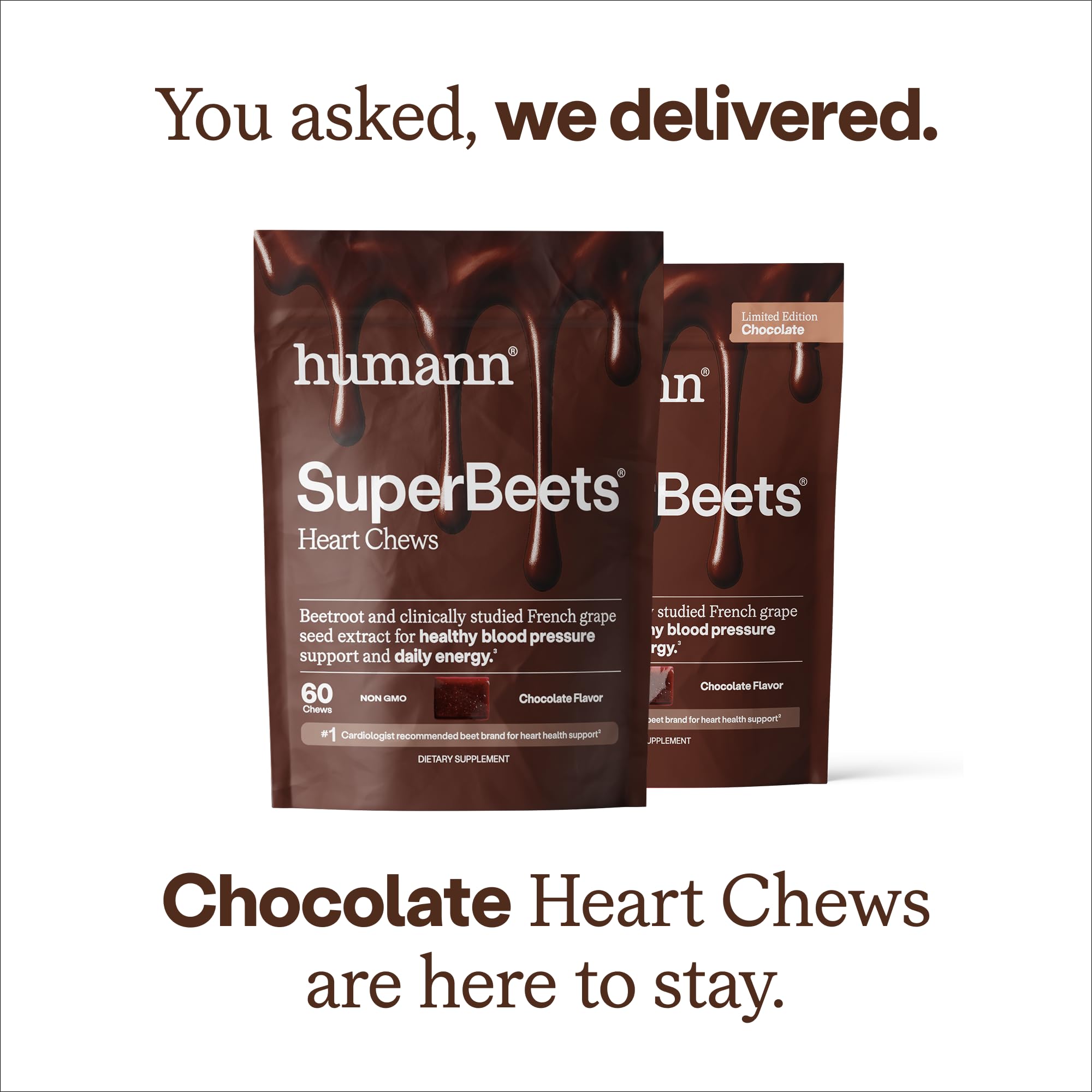 HumanN SuperBeets comparación de tamaño junto a monedas para referencia de escala