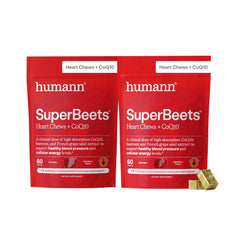 HumanN frasco SuperBeets vista frontal mostrando el envase y beneficios