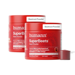 HumanN envase SuperBeets frontal mostrando la marca y beneficios visibles