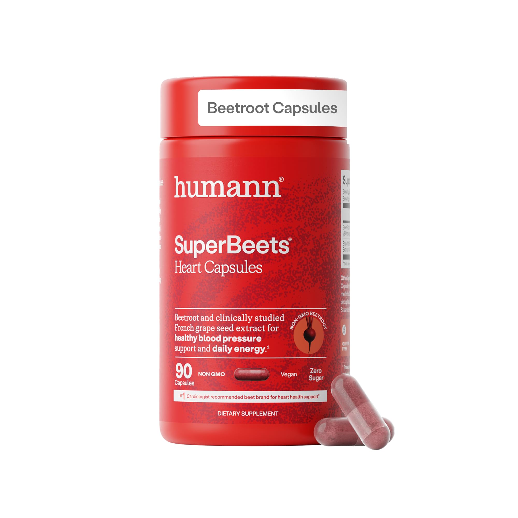 HumanN envase SuperBeets frontal, presentación clara y útil