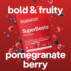 HumanN unidades SuperBeets empaques individuales indicando uso en movimiento
