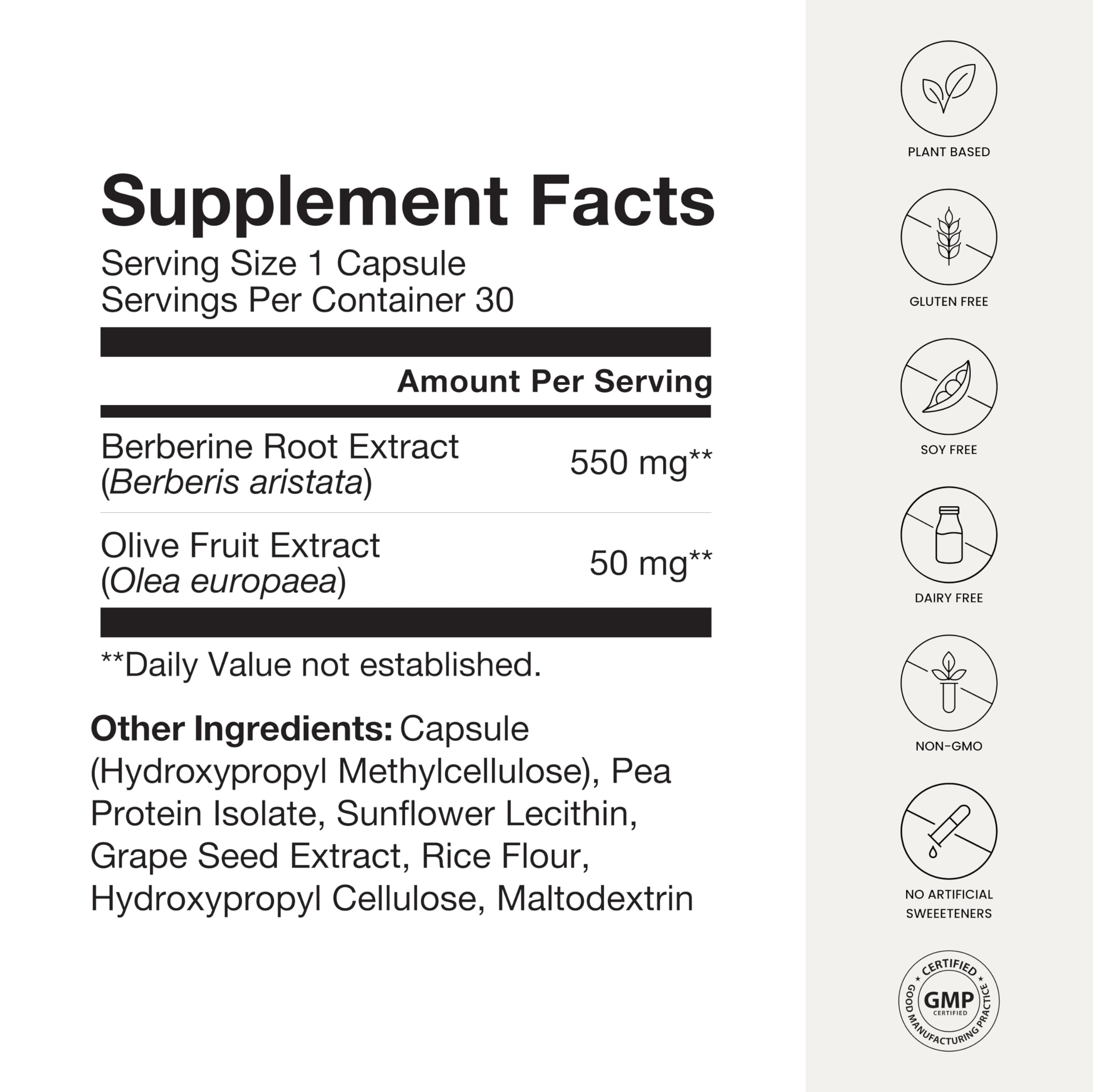 HumanN etiqueta del producto SuperBerine con información de ingredientes