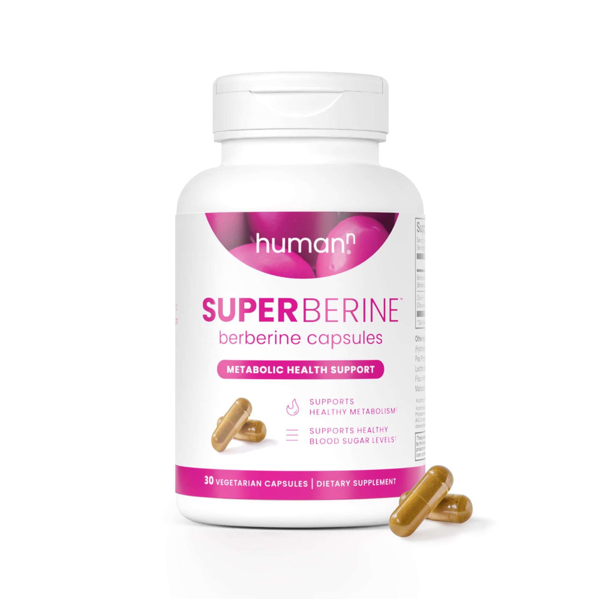 HumanN frasco SuperBerine vista frontal, packaging claro y beneficios visibles