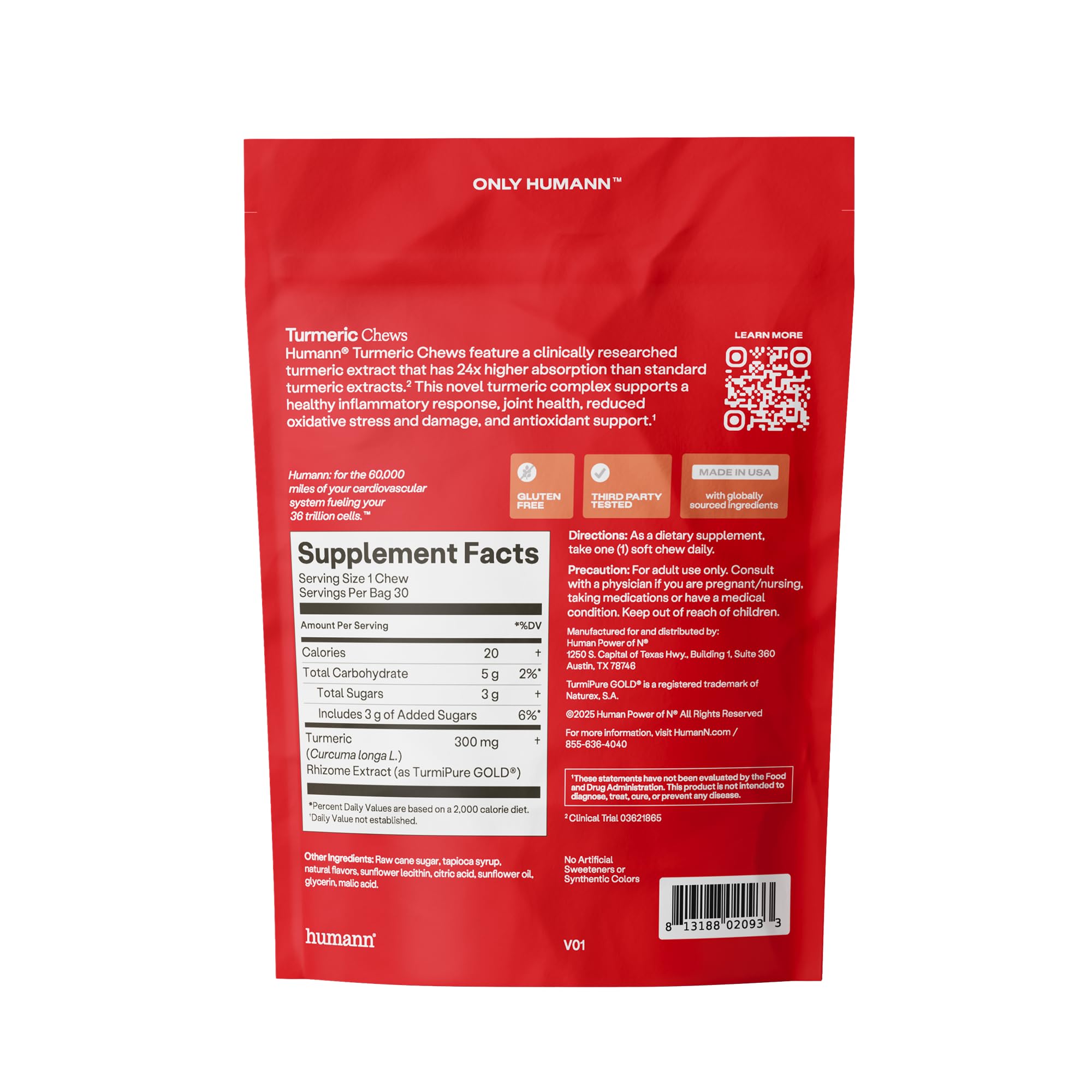 HumanN masticables en escenario cítrico que sugiere sabor naranja fresco