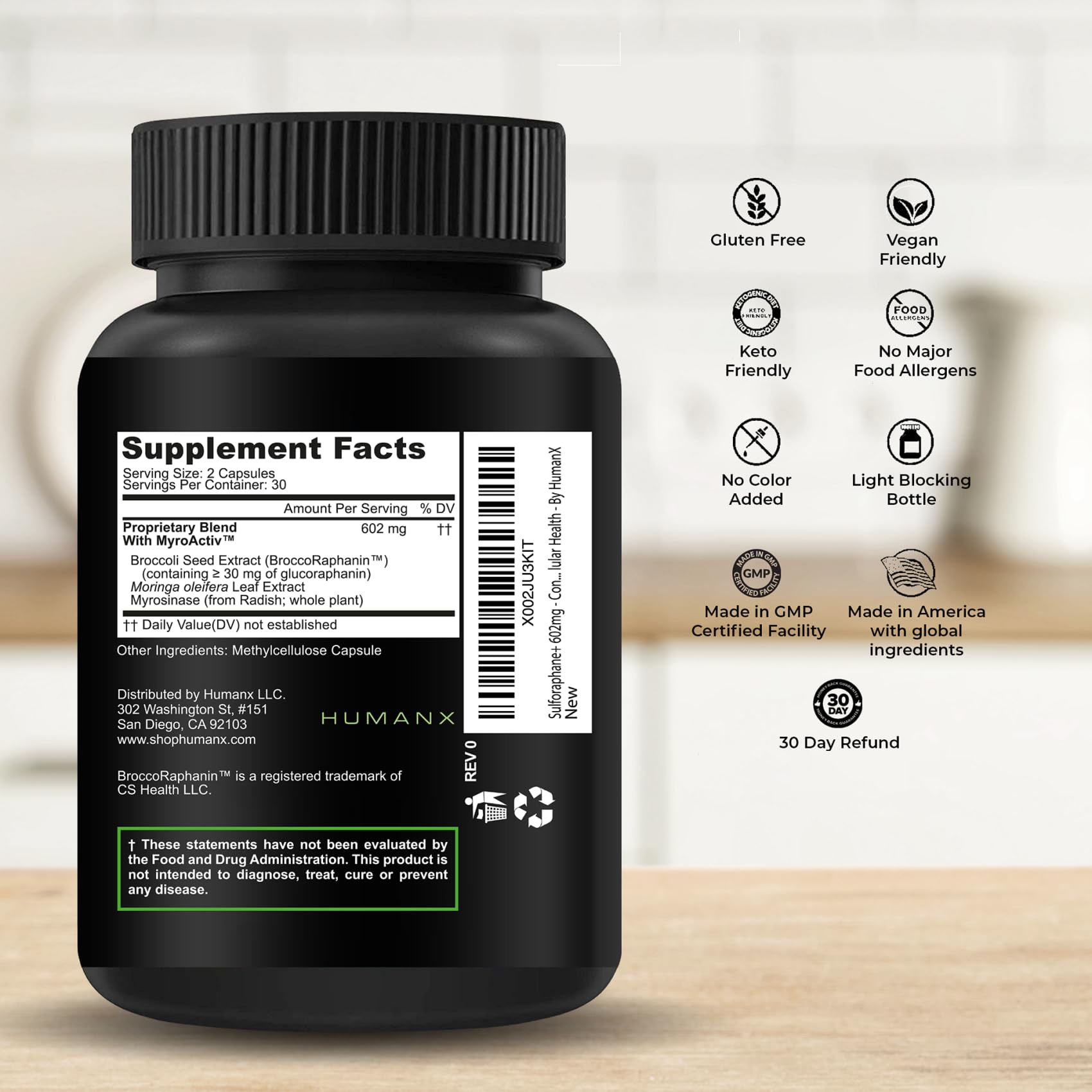 HUMANX cápsulas en mano para medidas fáciles y convenientes