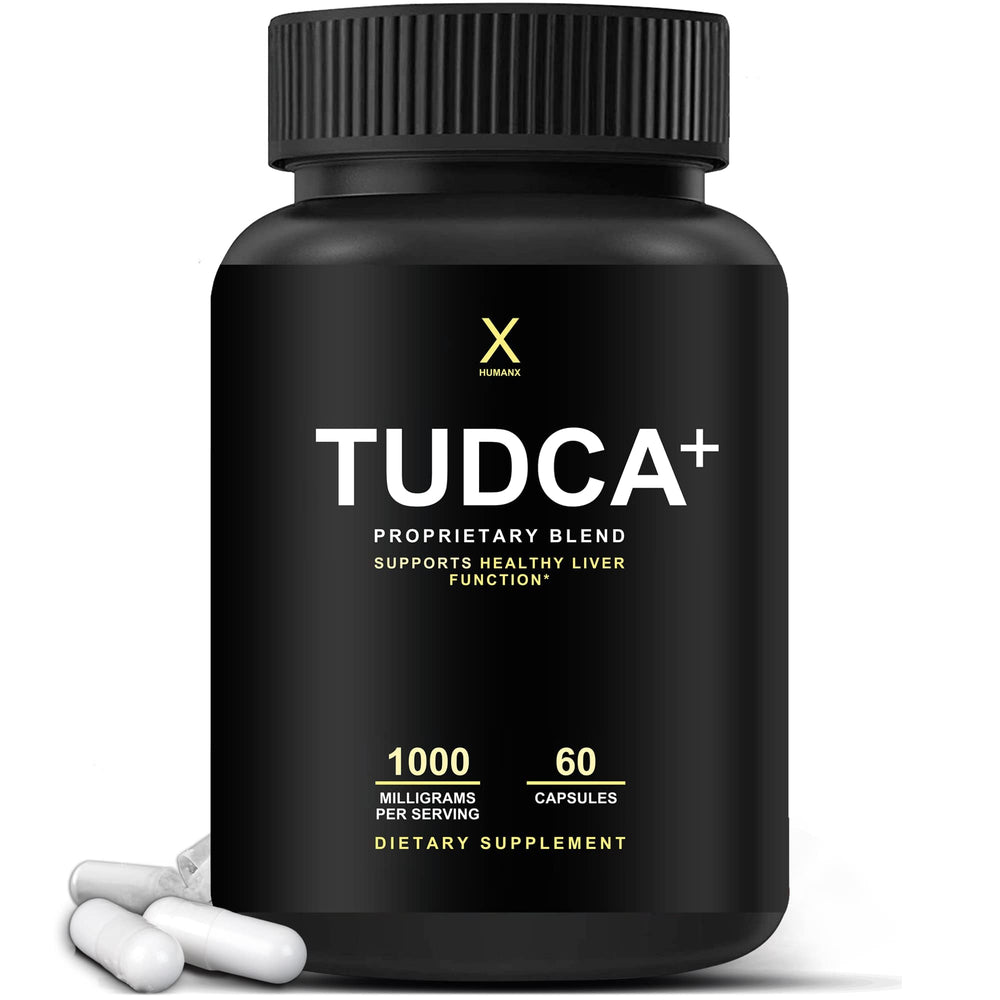HUMANX TUDCA+ frente del envase mostrando etiqueta clara y beneficios