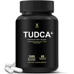 HUMANX TUDCA+ frente del envase mostrando etiqueta clara y beneficios