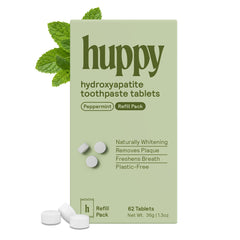 Huppy envase frontal de tabletas, práctico y sin plástico para almacenamiento sostenible