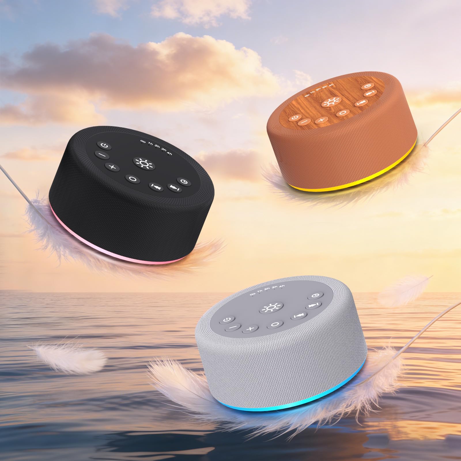 Hushing primer plano de botones mostrando controles simples y accesibles