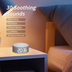 Hushing en cuna creando ambiente sonoro relajante para bebé
