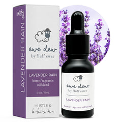 Hustle & Blush frasco frontal Lavender Rain mostrando diseño y tamaño beneficioso