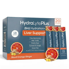 Hydralyte frontal con sabor Blood Orange mostrando envase y beneficio de hidratación