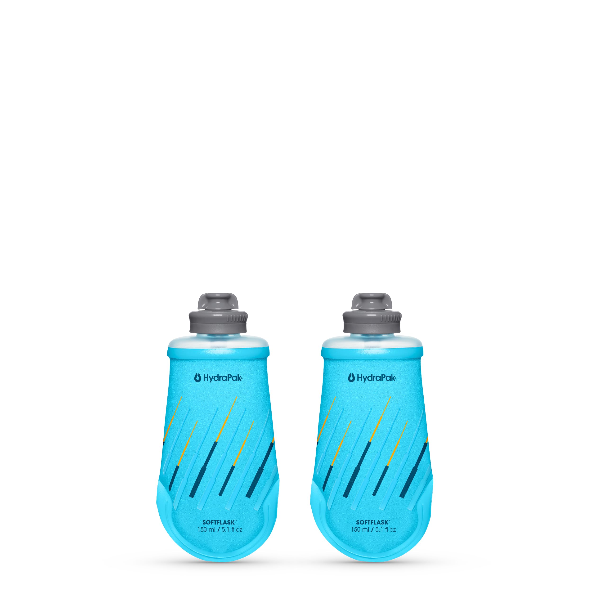 HydraPak SoftFlask frontal mostrando pack de dos, fácil transporte