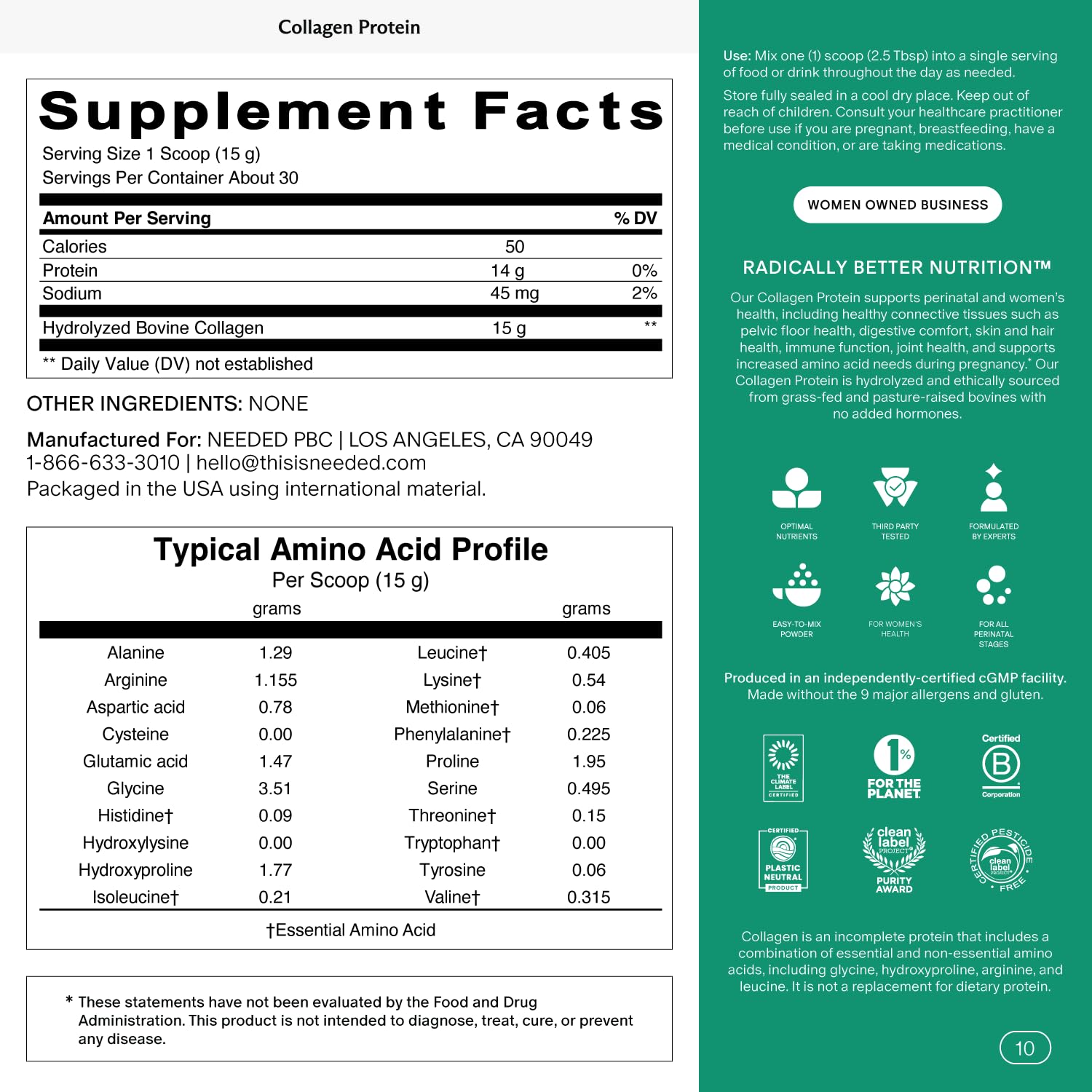 Hydrolyzed Collagen textura del polvo en mano que destaca solubilidad y pureza