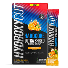 Hydroxycut empaque frontal Tangerine Mimosa mostrando conveniencia