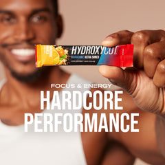 Hydroxycut detalle de la textura del polvo con disolución rápida