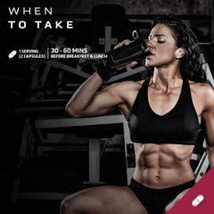 Hydroxycut producto en uso antes de ejercicio para energía y enfoque