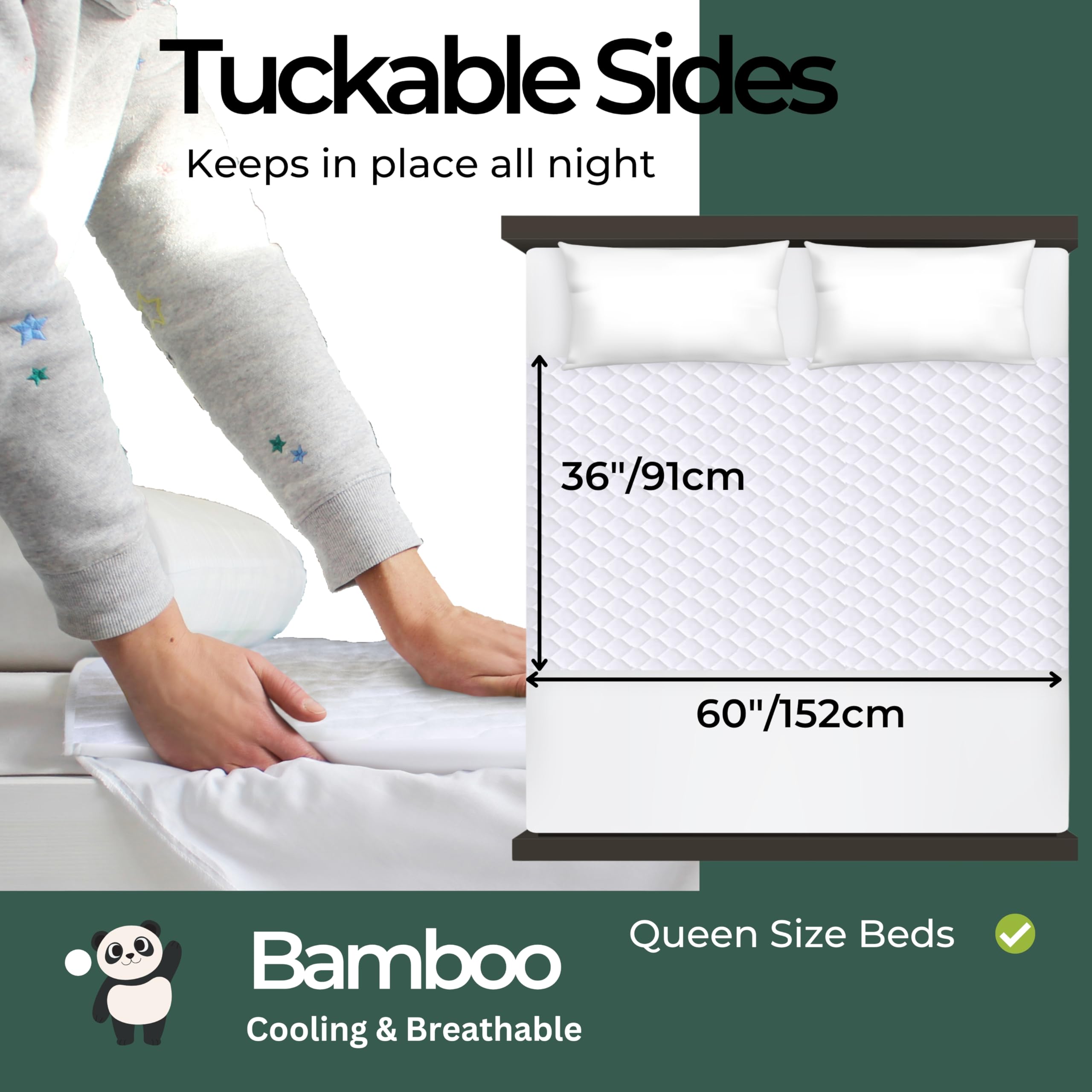 Hygge Supplies corte transversal de las 5 capas mostrando absorción segura
