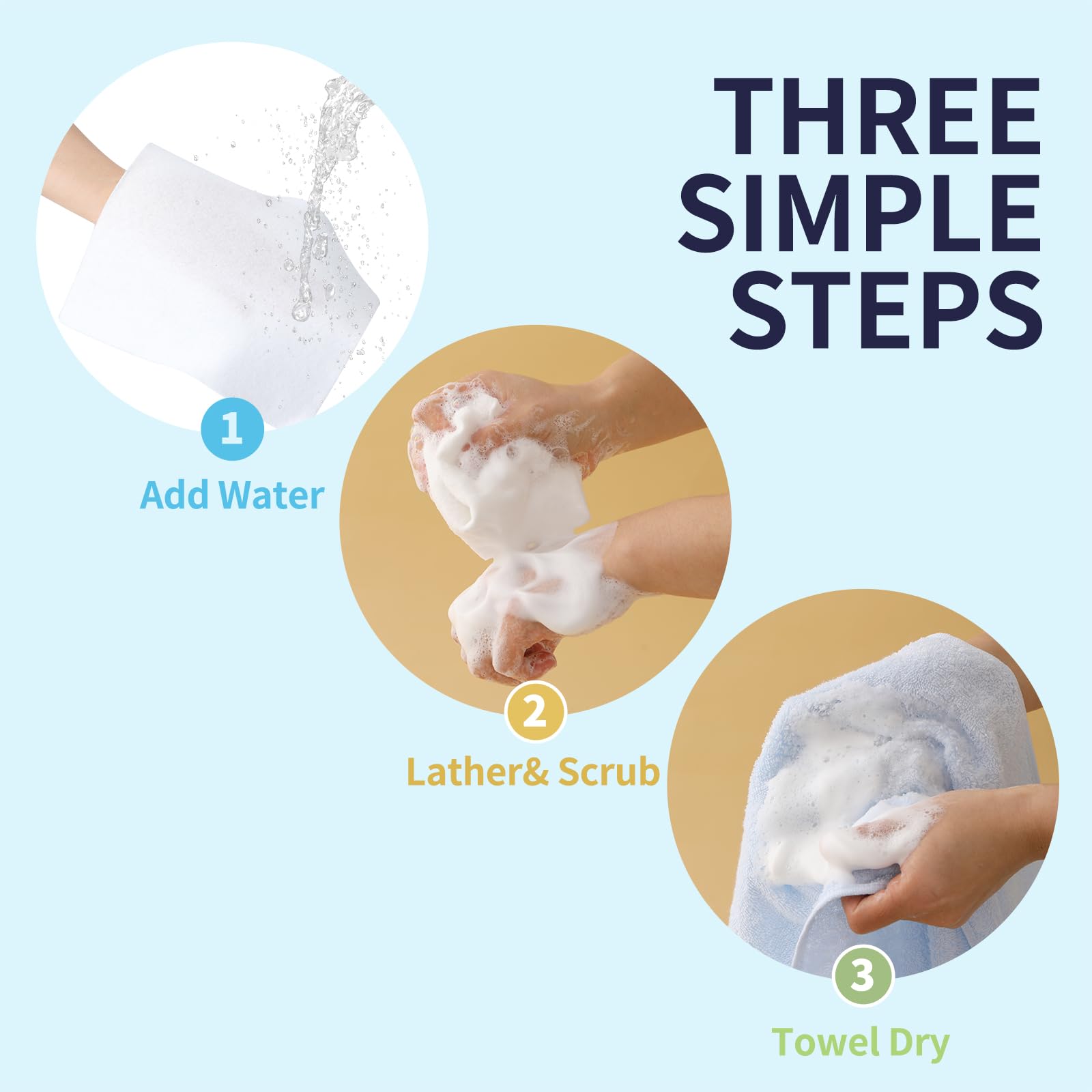 HYGIENJOY primer plano impregnación de jabón que facilita espuma sin enjuague